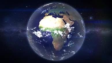 地球高空穿云层动画AE模板视频的预览图
